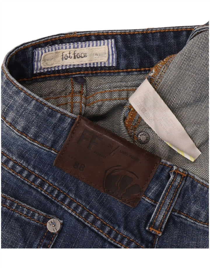 Gonna mini cargo in denim da donna Fat Face W36 XL in cotone blu
