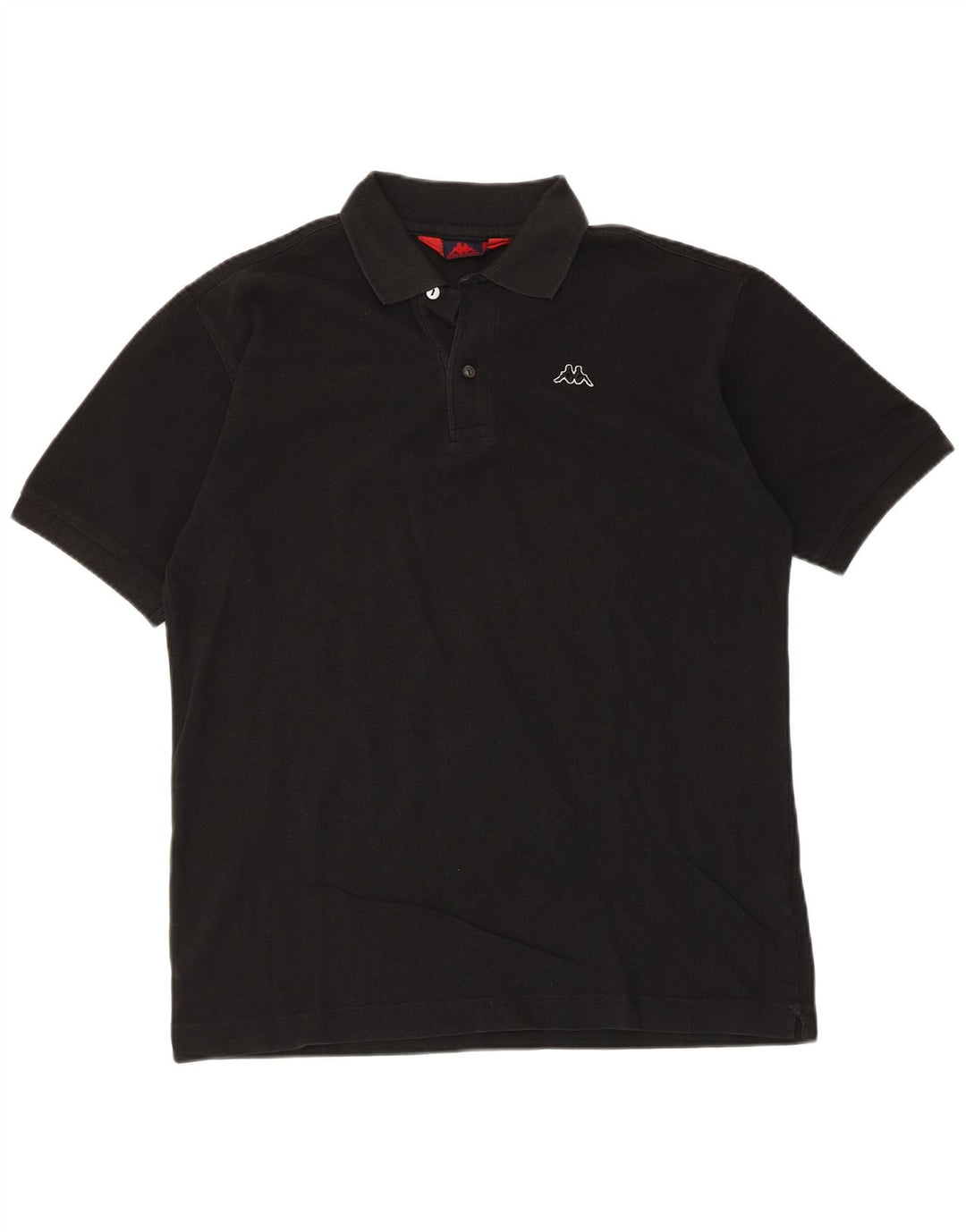 Polo Kappa Uomo Media Nera In Cotone