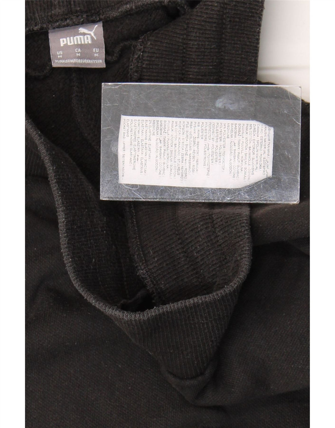 Pantaloni da tuta da uomo Puma Joggers Medium Black Cotton