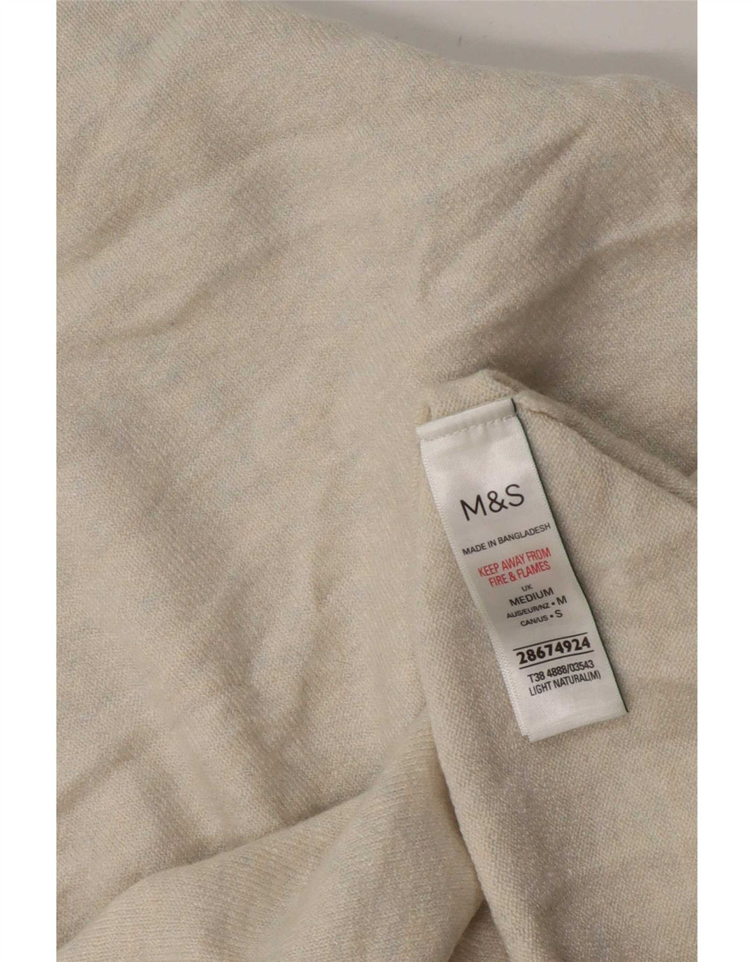 Felpa a maniche corte da donna Marks & Spencer UK 14 Beige medio