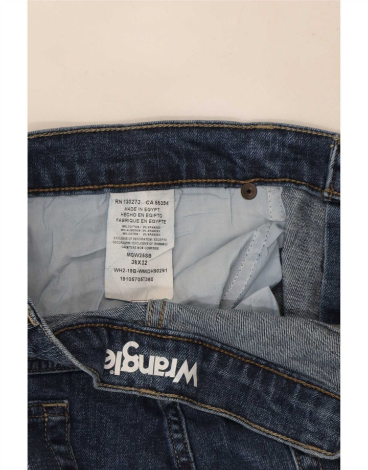 Jeans dritti da uomo Wrangler vestibilità regolare W38 L32 cotone blu