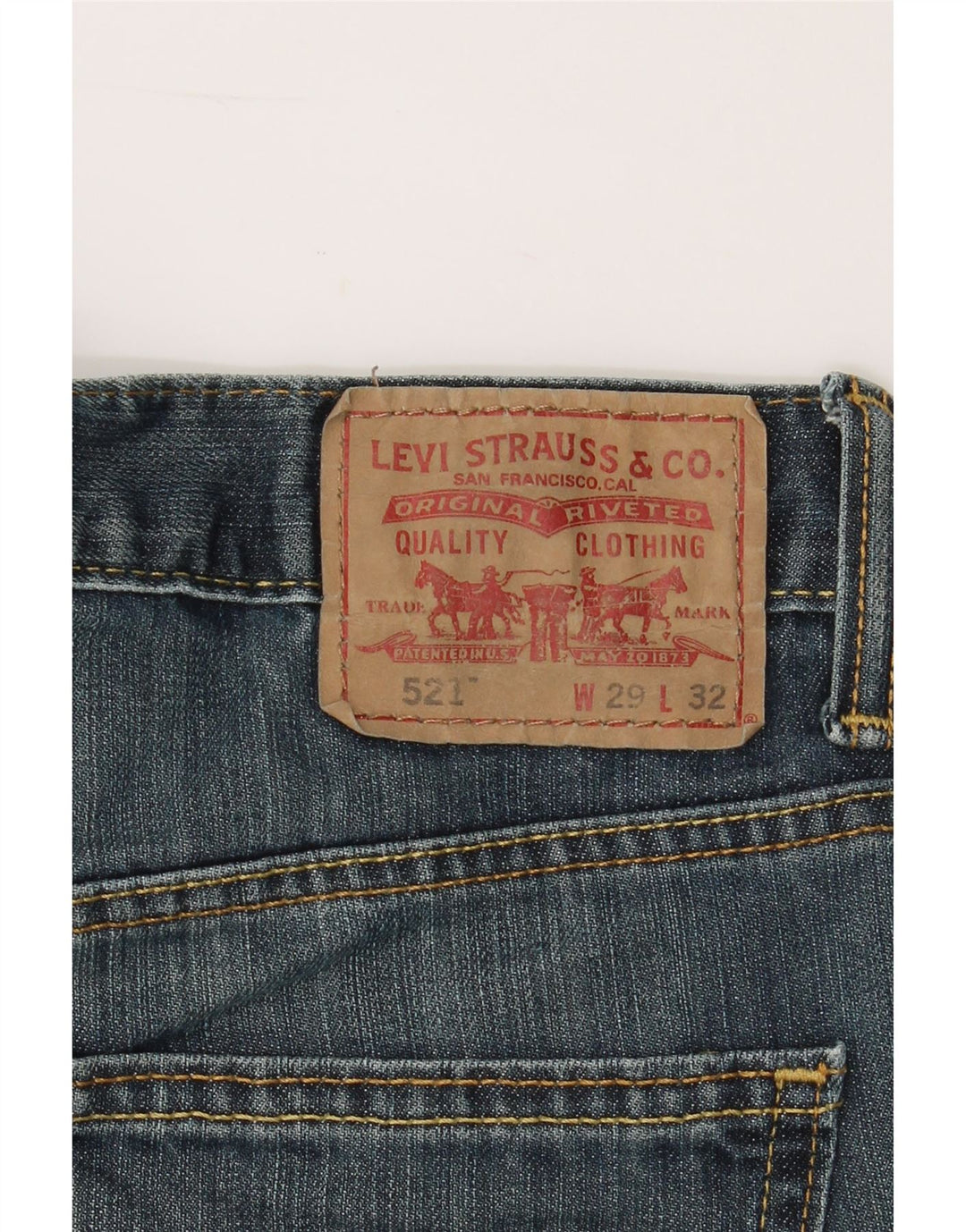 LEVI'S Mens 521 Slim Tapered Jeans W29 L29 Navy Blue Vintage Levi's and Second-Hand Levi's from Messina Hembry 