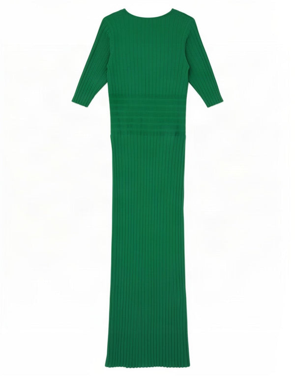 Zara Womens Short Sleeves Maxi Dress UK 8 Small Green Viscose