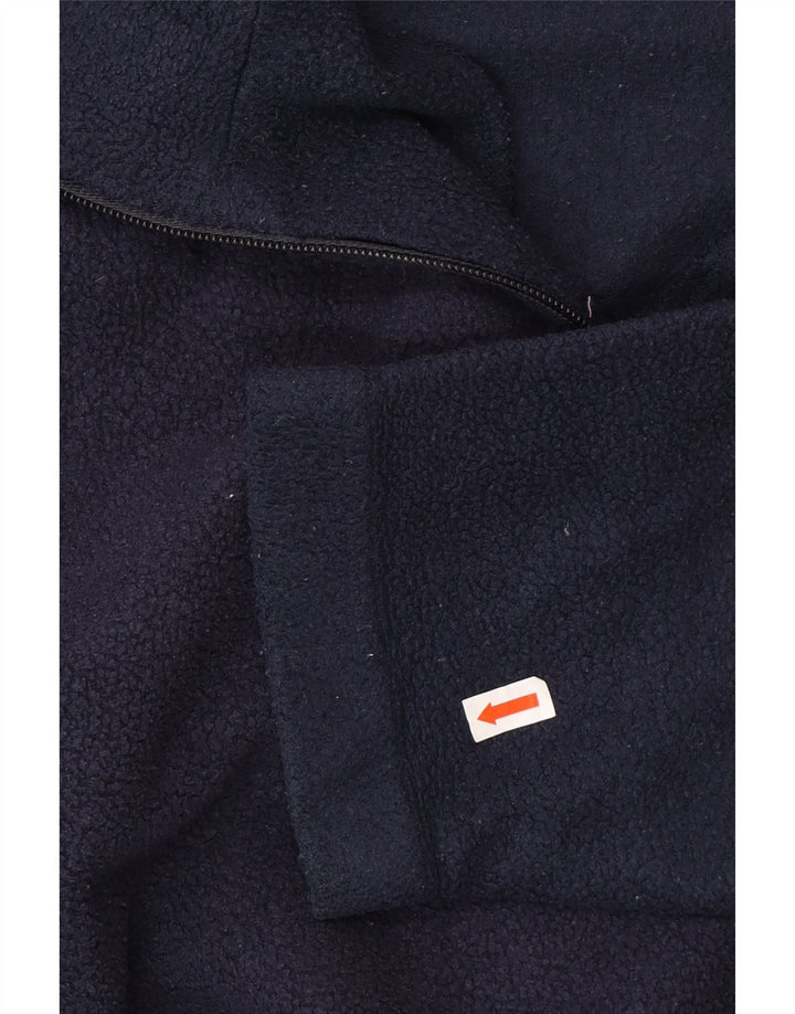 Maglione in pile da uomo KAPPA con zip e collo medio blu navy