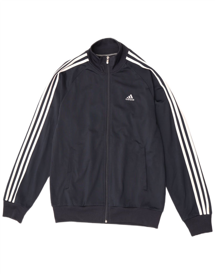 Giacca da ginnastica da uomo Adidas Clima 365 piccola in poliestere blu navy
