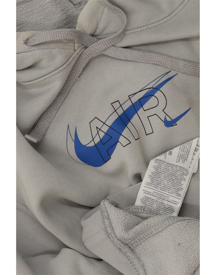 Felpa con cappuccio grafica da uomo Nike Large in cotone grigio
