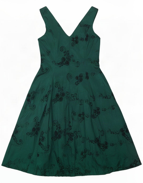 Abito a trapezio senza maniche da donna Phase Eight UK 14 Nylon floreale verde medio
