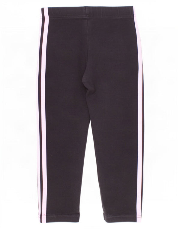 Leggings Adidas Bambina 5-6 Anni Cotone Nero