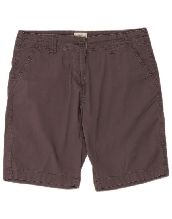 Mountain Warehouse Womens Chino Shorts UK 12 Medium W34 Grey Cotton