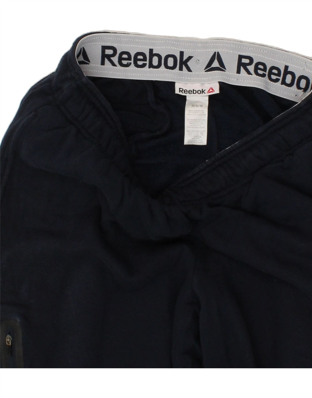REEBOK Mens Tracksuit Trousers Joggers Medium  Navy Blue Cotton Vintage Reebok and Second-Hand Reebok from Messina Hembry 