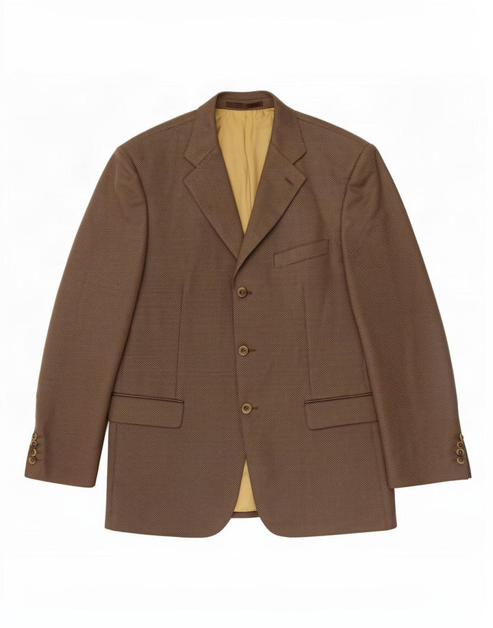 Giacca blazer da uomo a 3 bottoni Douglas UK 42 XL lana marrone