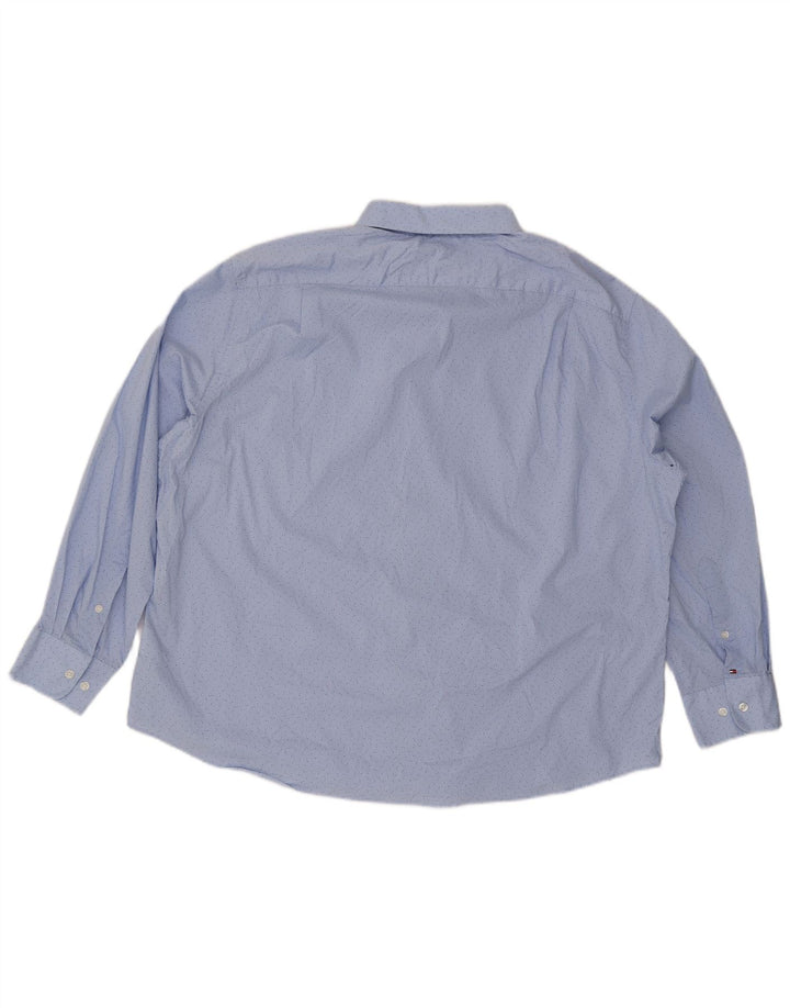 Camicia da uomo vestibilità regolare Tommy Hilfiger taglia 18 1/2 2XL blu maculato