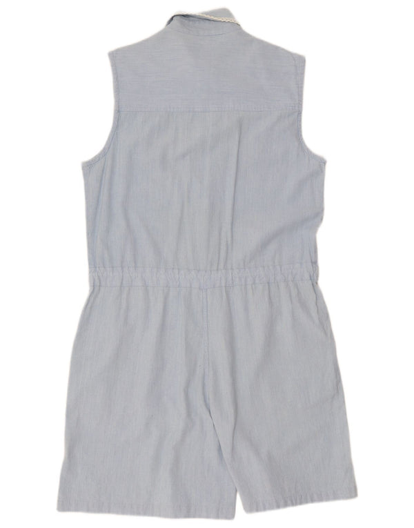 Tutina corta senza maniche da donna vintage UK 16 grande blu