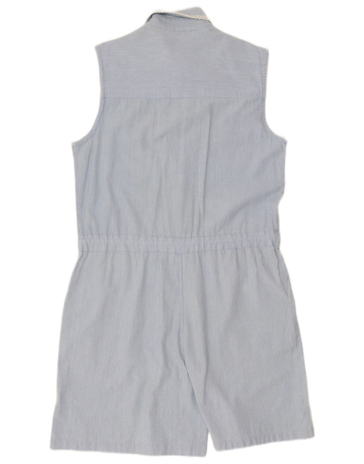 Tutina corta senza maniche da donna vintage UK 16 grande blu