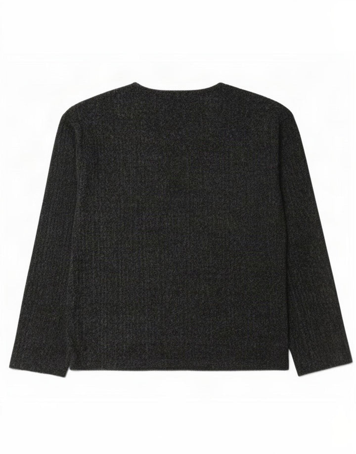 Top Zara da donna oversize a maniche lunghe UK 10 piccolo grigio