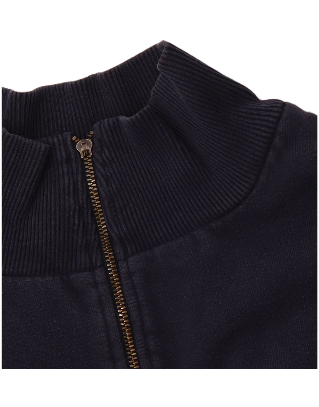 NIKE Felpa con collo con zip da uomo Maglione UK 45/47 XL Cotone blu navy