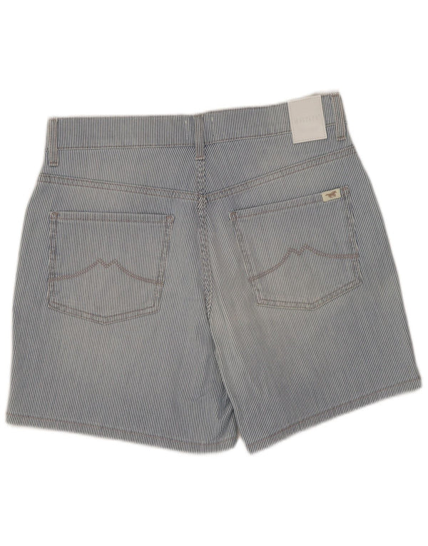 Pantaloncini casual da donna Mustang W27 piccoli in cotone gessato blu