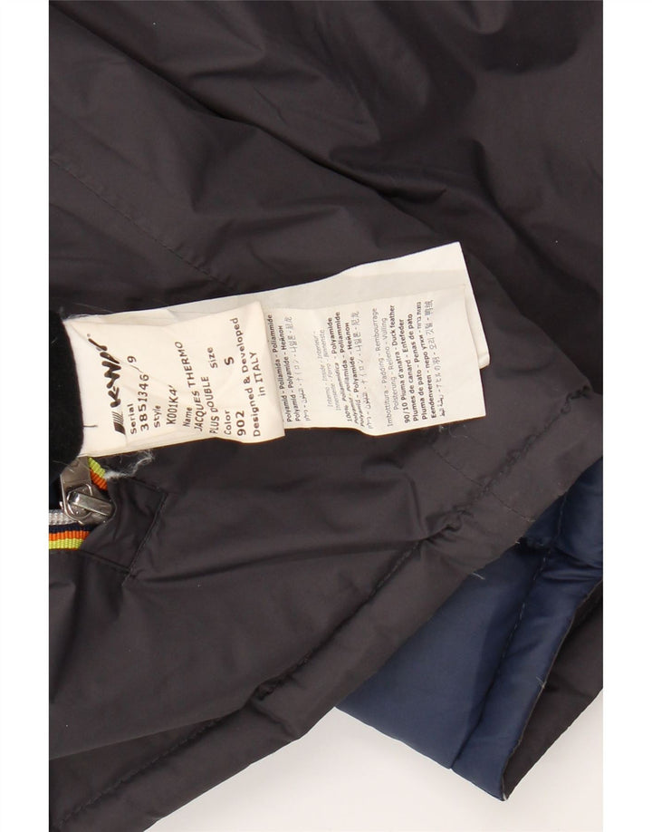 Giacca imbottita reversibile con cappuccio K-WAY per ragazzi 11-12 anni piccola grigia