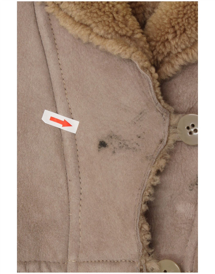Cappotto in shearling vintage da donna IT 42 Shearling beige medio
