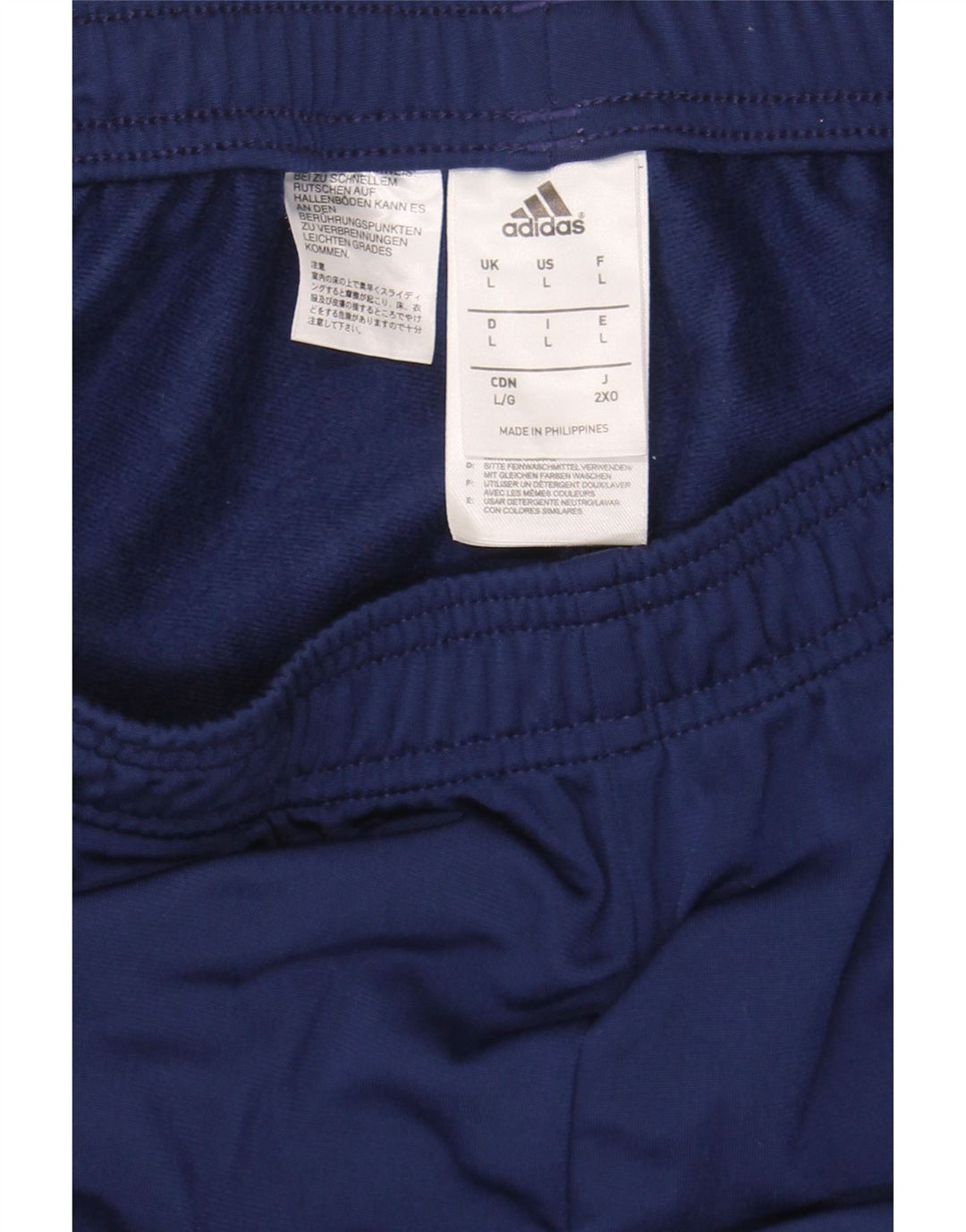 ADIDAS Mens Crop Tracksuit Trousers Large  Navy Blue Polyester Vintage Adidas and Second-Hand Adidas from Messina Hembry 