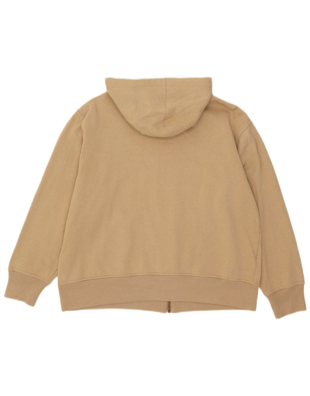 Maglione con cappuccio e zip da uomo CAT in cotone beige medio