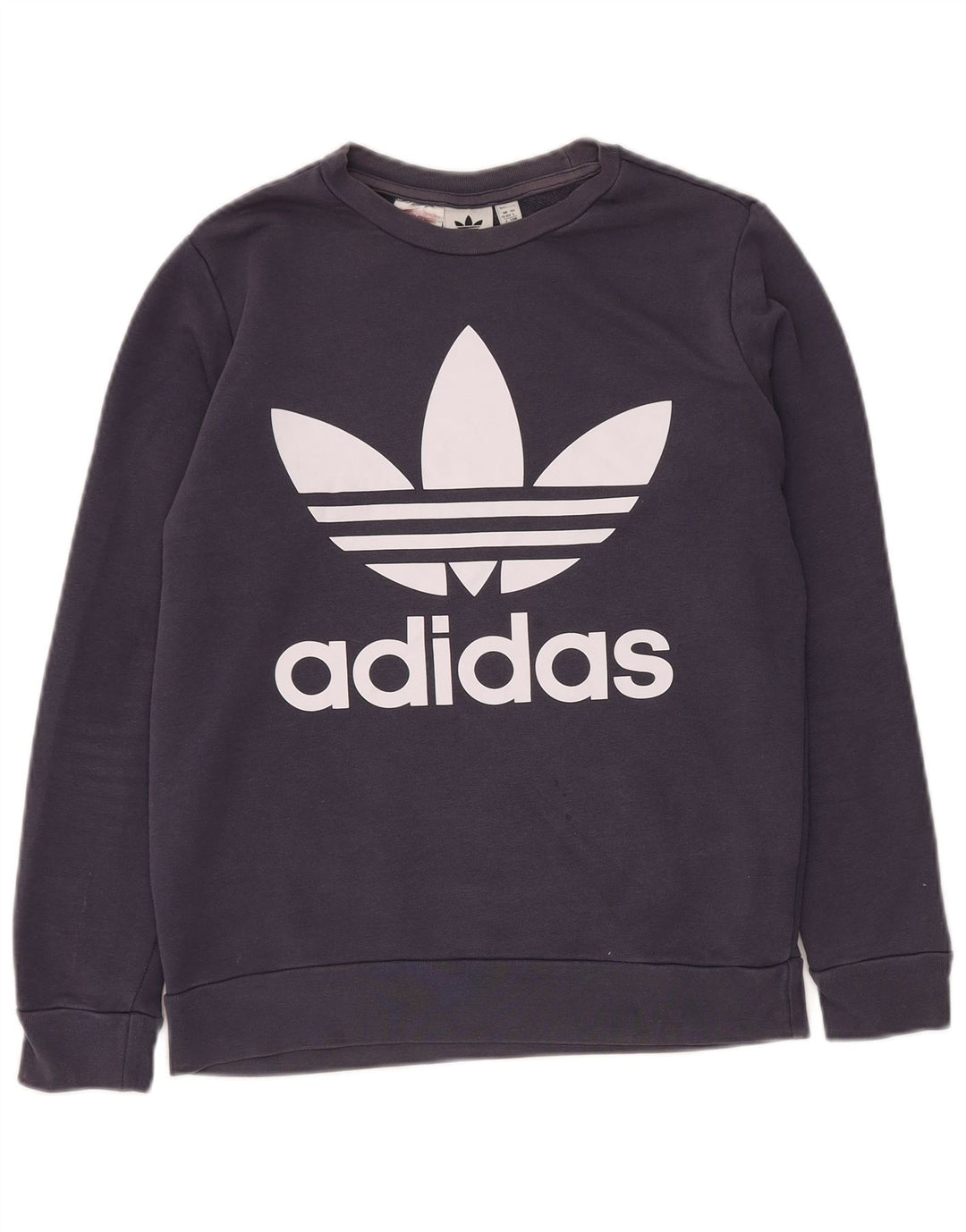 Felpa con grafica ADIDAS per ragazzi 13-14 anni in cotone blu navy