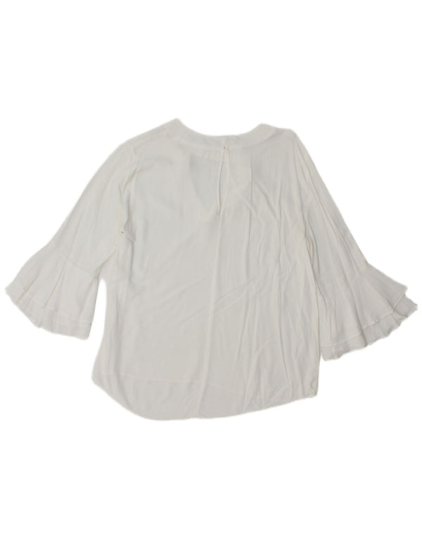 Top Zara da donna con maniche a 3/4, taglia UK 16, grande, bianco