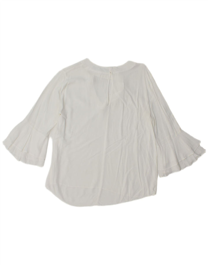 Top Zara da donna con maniche a 3/4, taglia UK 16, grande, bianco