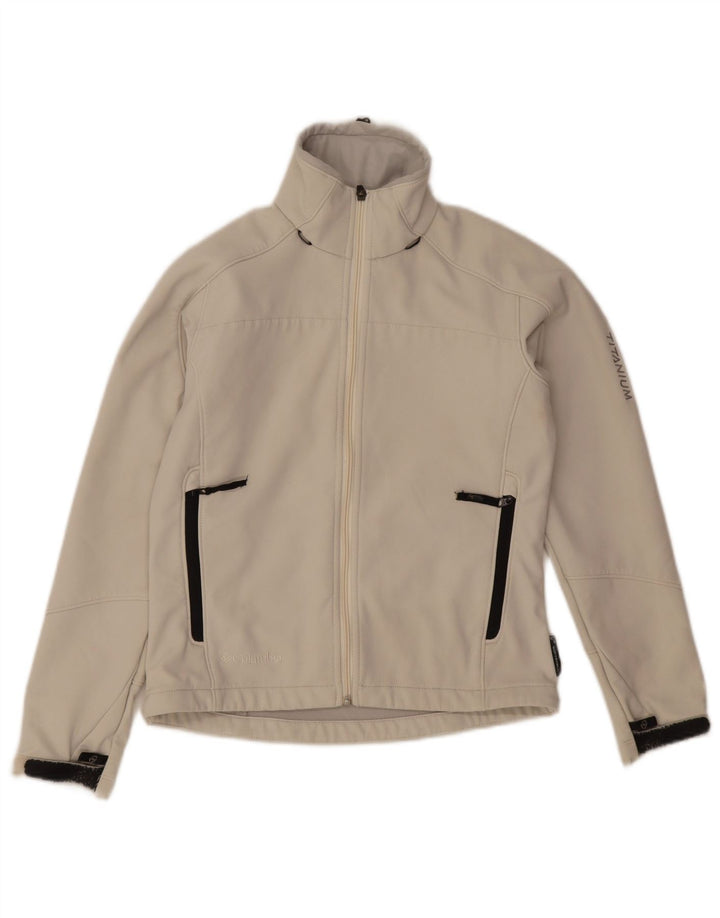 Giacca a vento Columbia da donna in titanio UK 6 XS nylon grigio