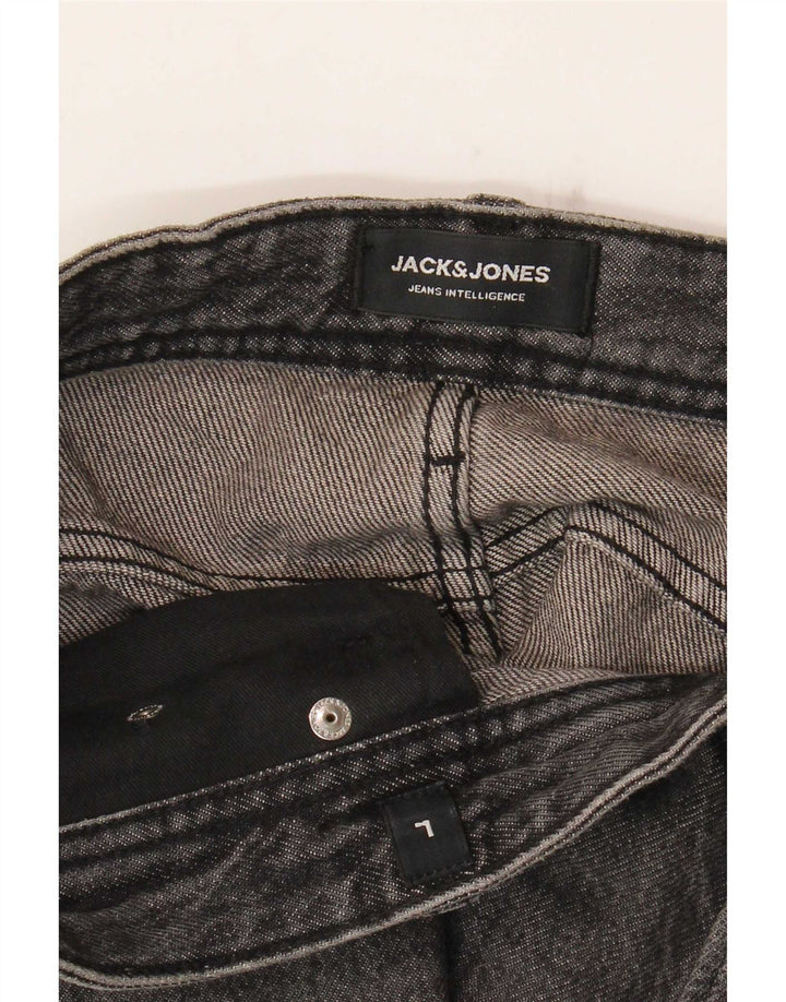 Pantaloncini di jeans Ron da uomo Jack & Jones grandi W36 cotone grigio