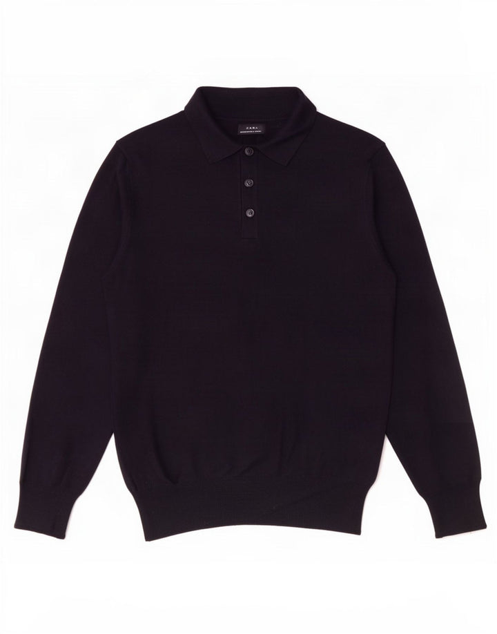 Maglione Zara da uomo con collo alto, blu navy medio