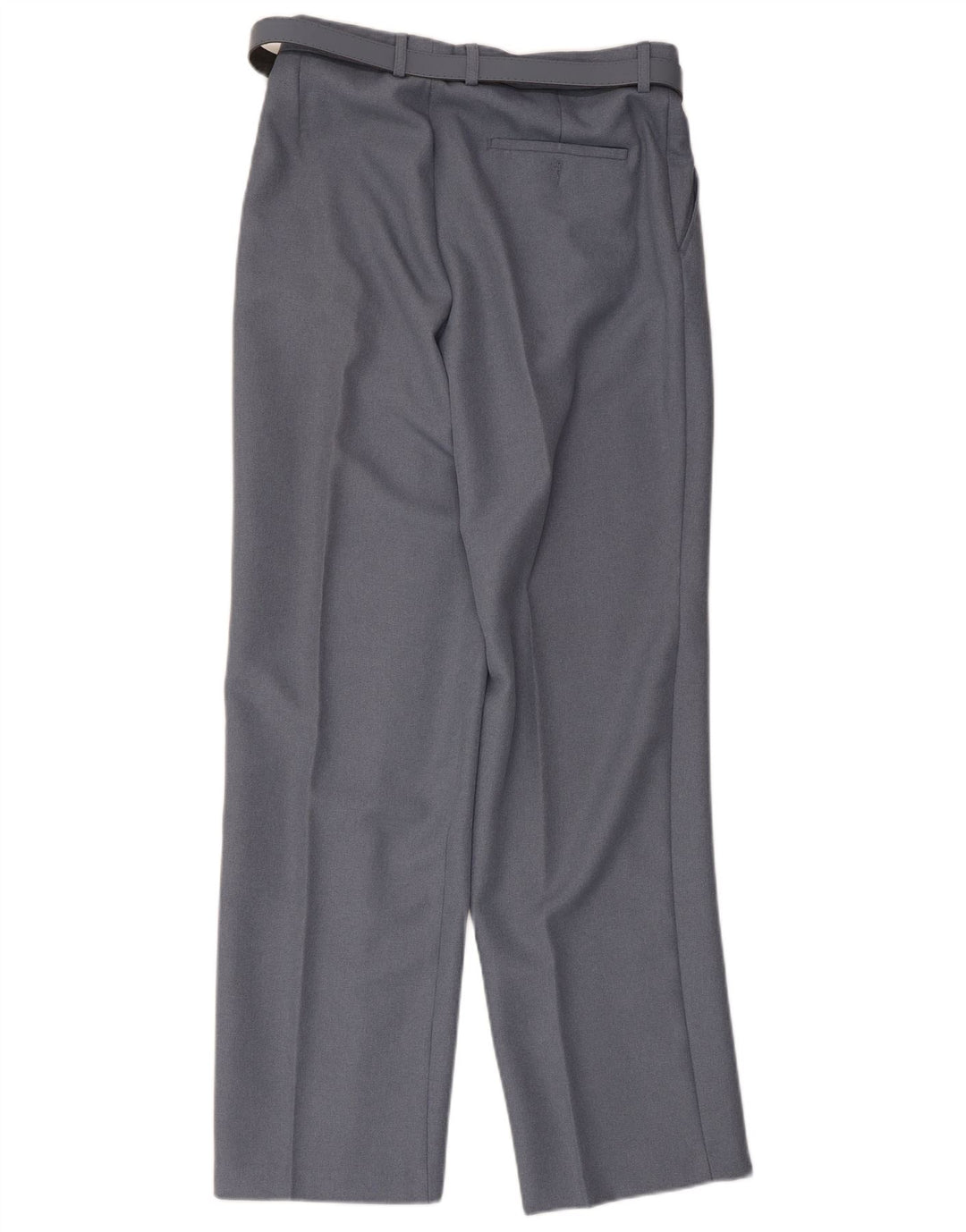 Pantaloni da abito dritti vintage da donna W34 L30 poliestere grigio