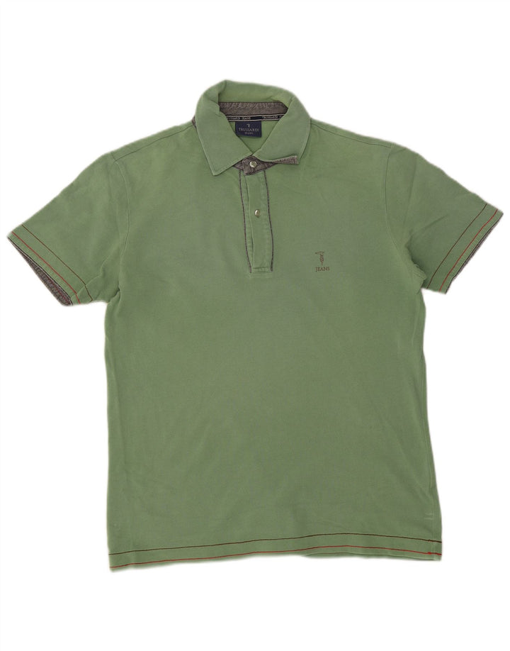 Polo Uomo Trussardi Jeans Verde Medio Cotone