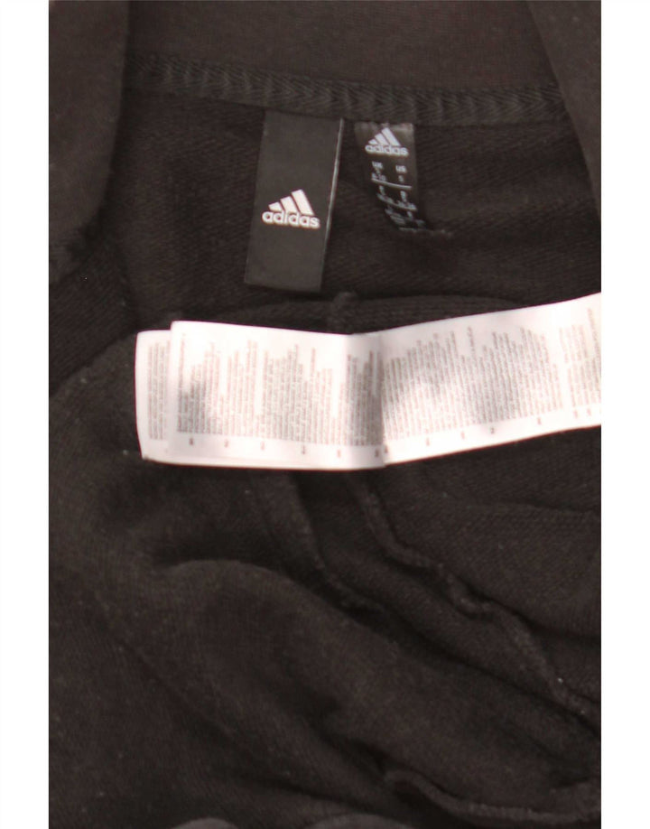 Giacca da ginnastica da donna Adidas UK 8/10 piccola in cotone nero