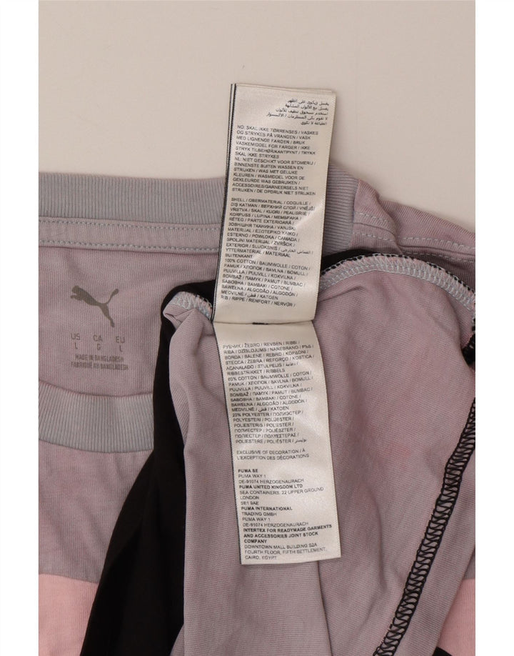 PUMA T-shirt da uomo Top grande in cotone color block multicolore