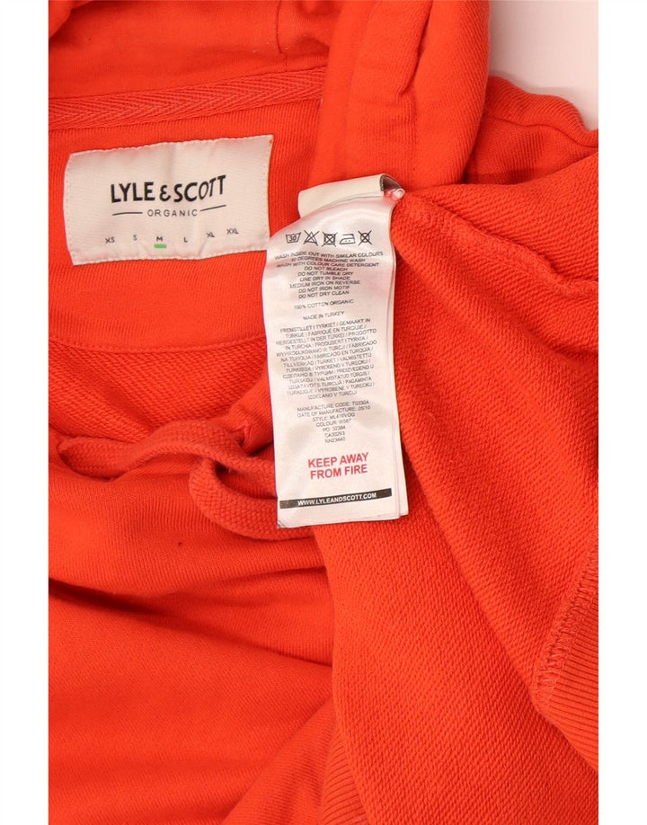 Felpa con cappuccio da uomo Lyle & Scott in cotone arancione medio