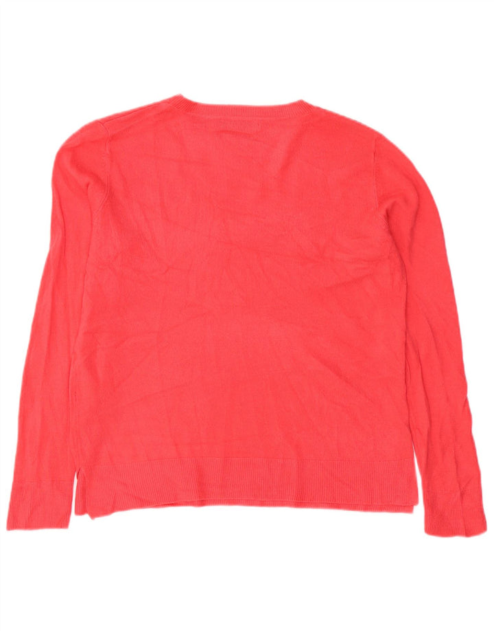 Maglione maglione girocollo da donna Marks & Spencer UK 14 Acrilico rosa medio