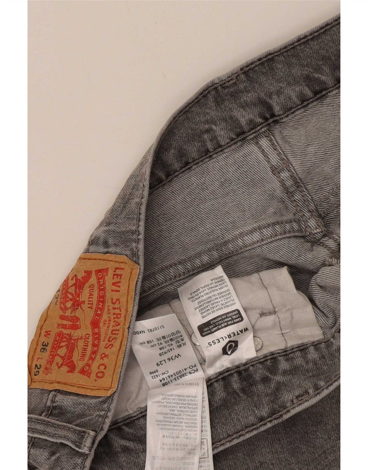 Levi's Uomo 512 Jeans affusolati slim W36 L29 Cotone grigio