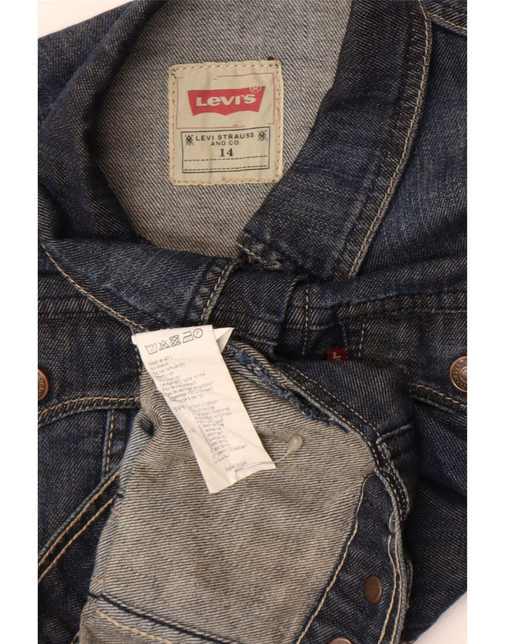 Giacca Jeans Bambina Levi's 13-14 Anni Cotone Blu Navy