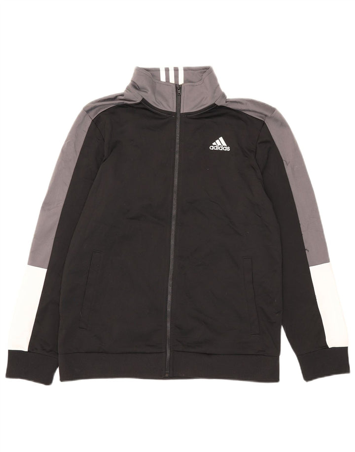 Giacca da tuta da ragazzo Adidas 12-13 anni Large Black Colourblock