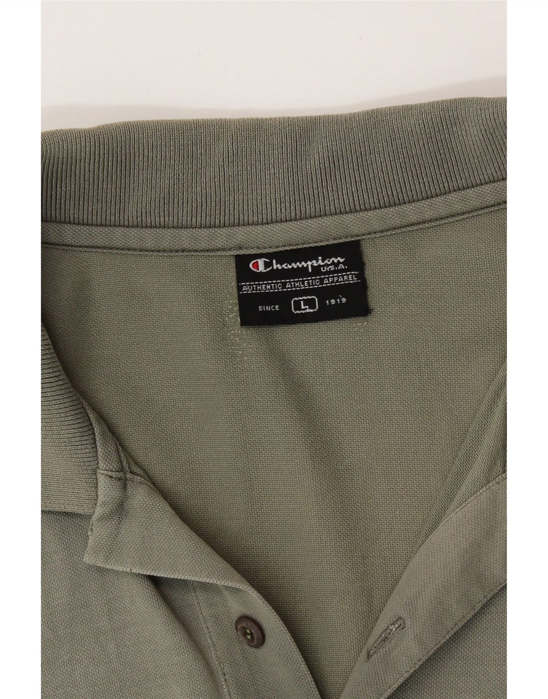 Polo da uomo Champion grande in cotone kaki