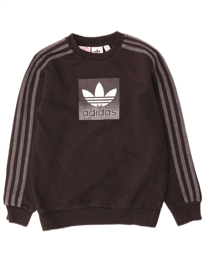 Felpa grafica Adidas da ragazzo 9-10 anni in cotone nero