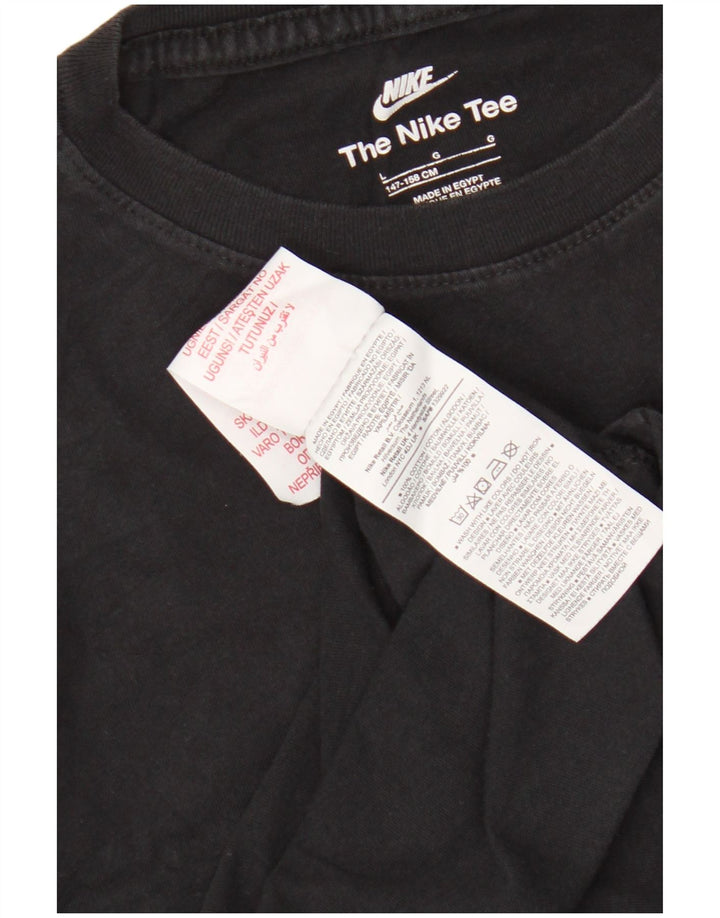 T-shirt Nike Ragazzo Top 12-13 anni Large Nera in cotone