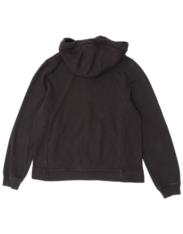 Felpa con cappuccio e zip da donna Nike UK 14 cotone nero medio