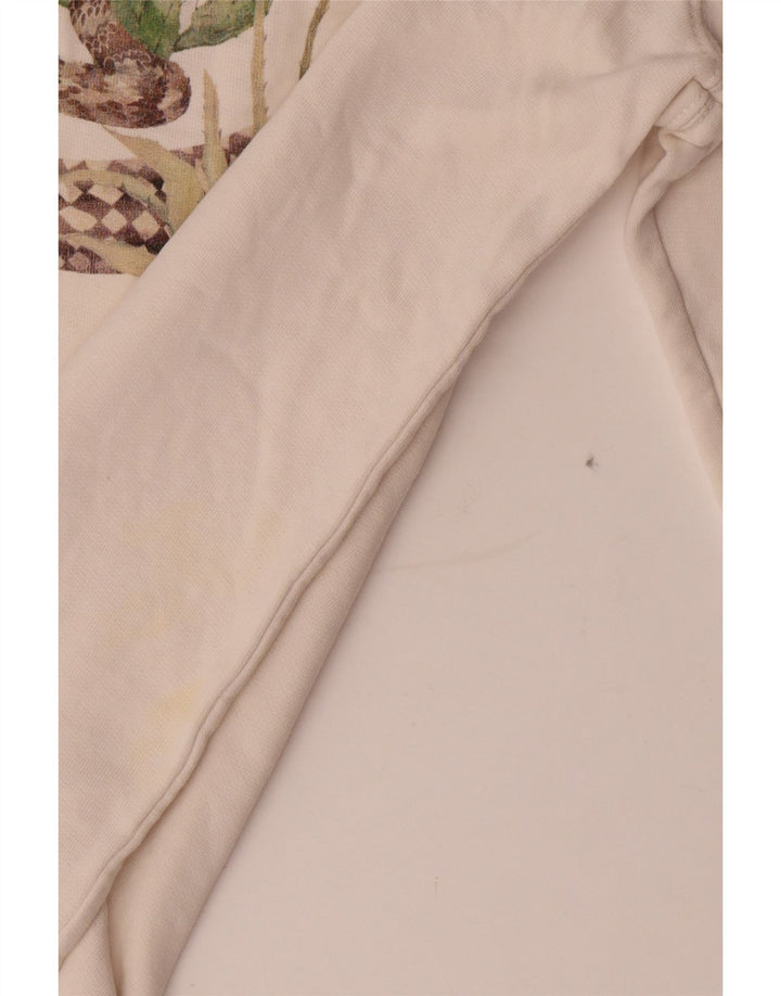 Felpa grafica da uomo Vans, piccola, in cotone bianco