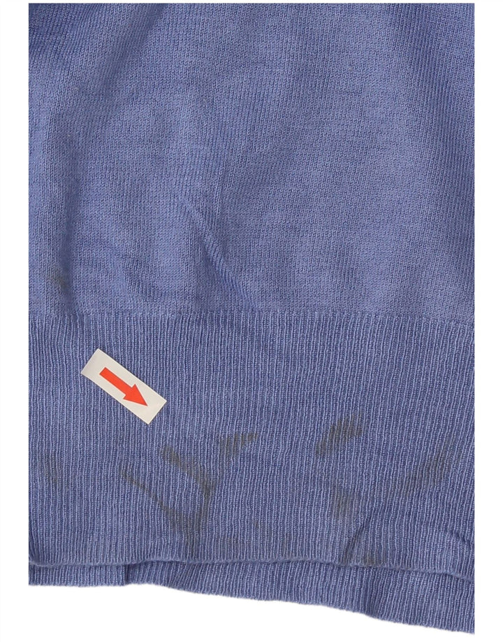 Maglione cardigan da donna Marks & Spencer UK 20 2XL viscosa blu