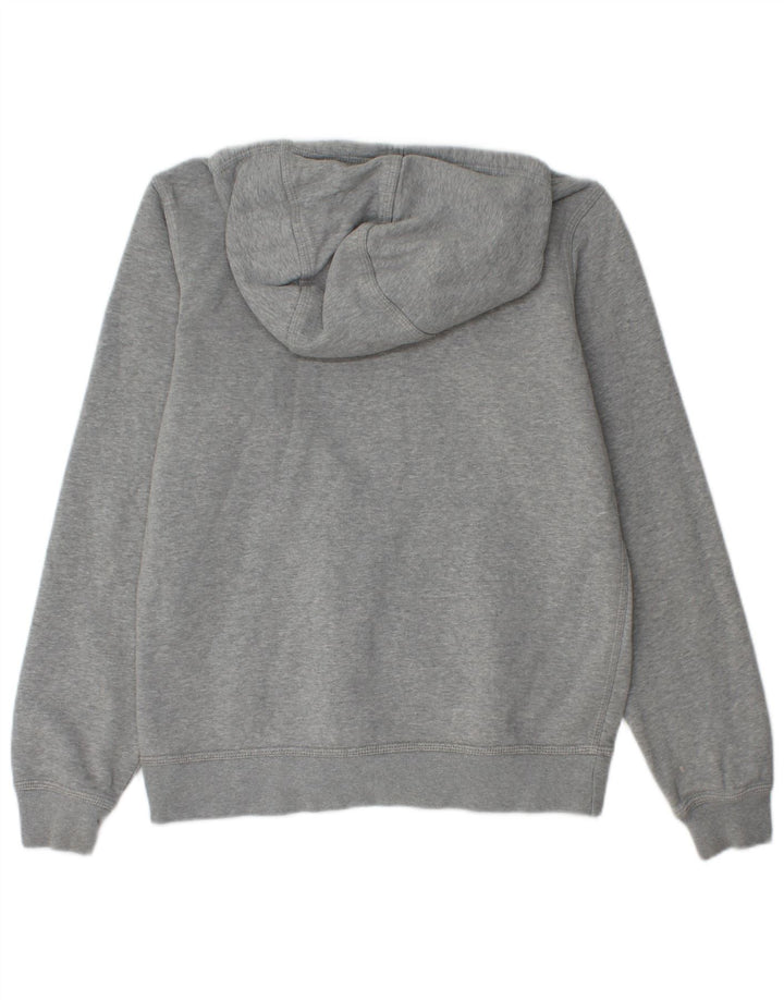 Felpa con cappuccio da uomo Nike in cotone mélange grigio medio