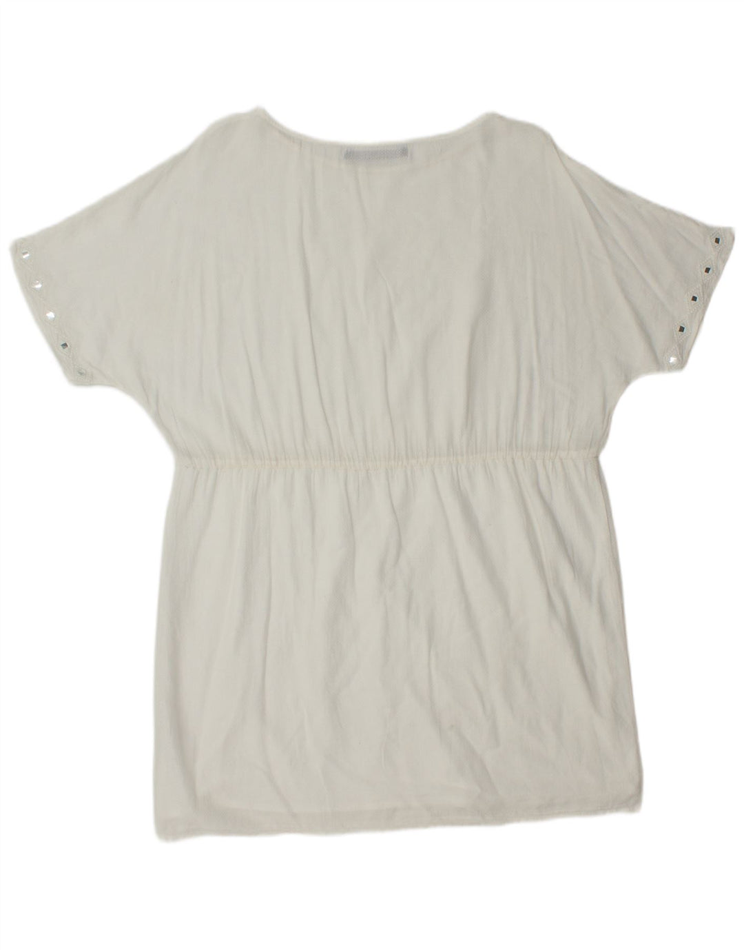 Blusa oversize da donna Zara Top UK 14 Poliestere bianco medio
