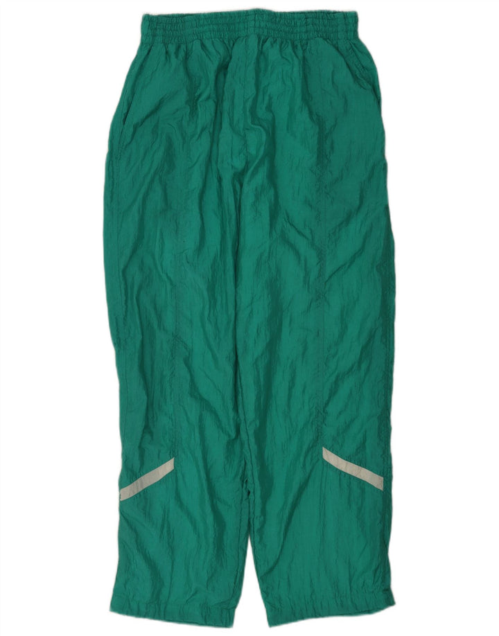Pantaloni da tuta vintage da uomo grandi in nylon color block verde