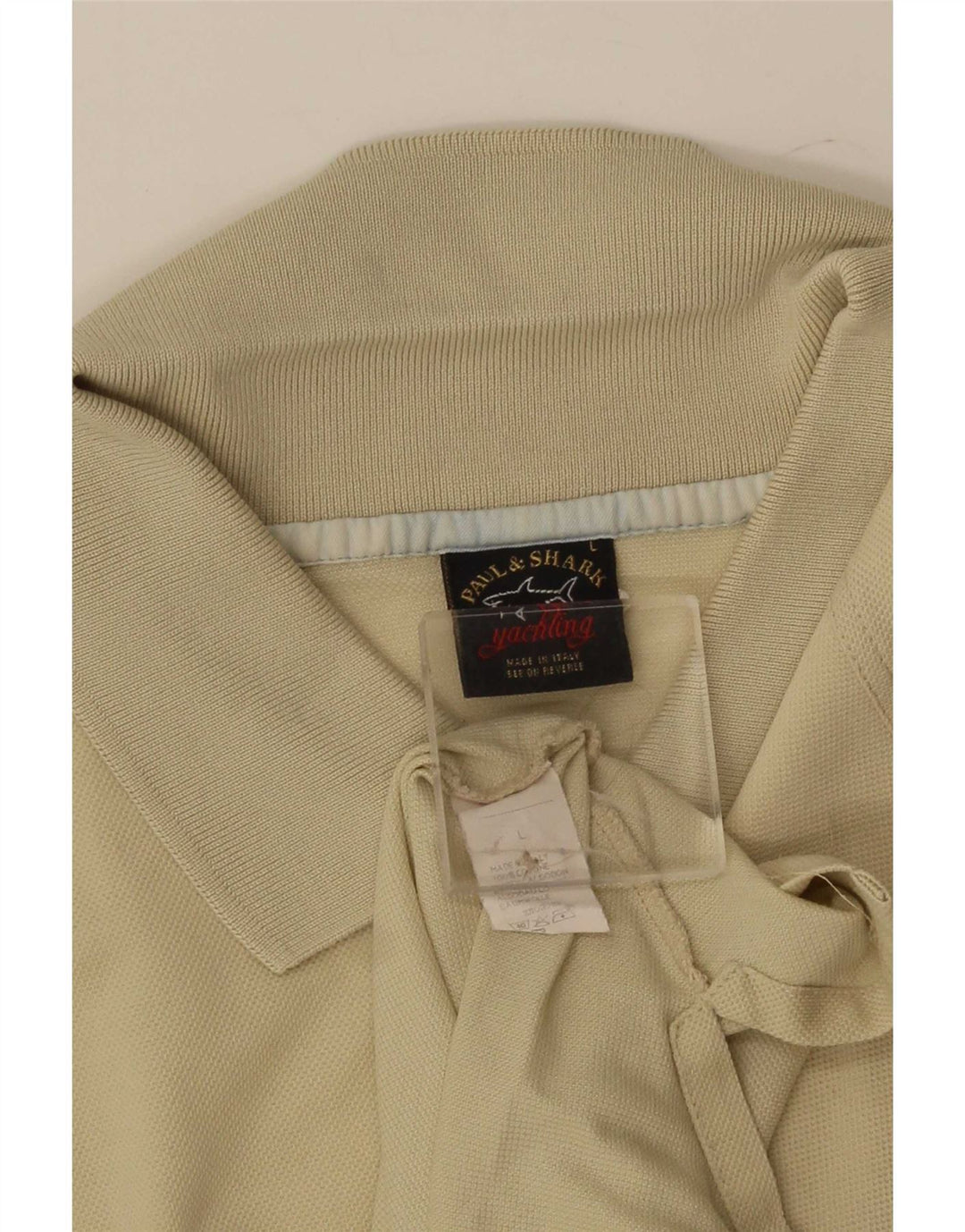 Polo da uomo Paul & Shark grande in cotone beige